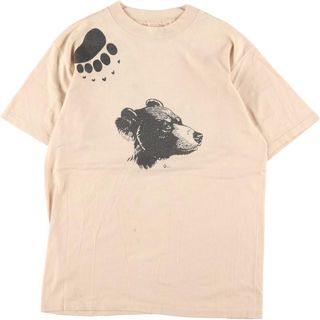 ヘインズ(Hanes)の古着 80年代 ヘインズ Hanes クマ柄 アニマルプリントTシャツ USA製 メンズM ヴィンテージ /eaa324653(Tシャツ/カットソー(半袖/袖なし))