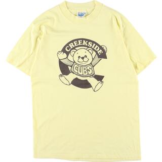 ヘインズ(Hanes)の古着 80年代 ヘインズ Hanes テディベア アニマルプリントTシャツ USA製 レディースL ヴィンテージ /eaa324657(Tシャツ(半袖/袖なし))