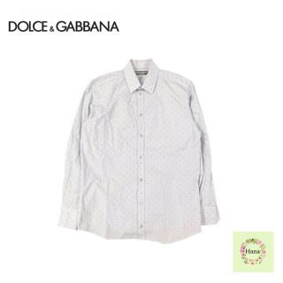 ドルチェアンドガッバーナ(DOLCE&GABBANA)の【美品】ドルチェ&ガッバーナ ドルガバ ワイシャツ Yシャツ ブルー 長袖 38(シャツ)