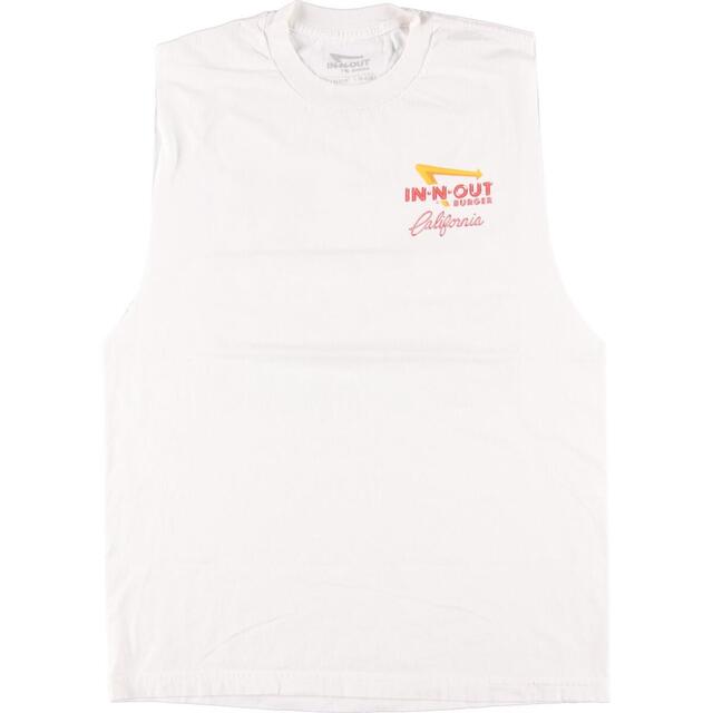 IN-N- OUT BURGER CALIFORNIA 両面プリント ノースリーブ アドバタイジングTシャツ メンズXL /eaa324776