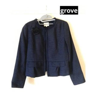 グローブ(grove)のgrove セレモニージャケット(ノーカラージャケット)