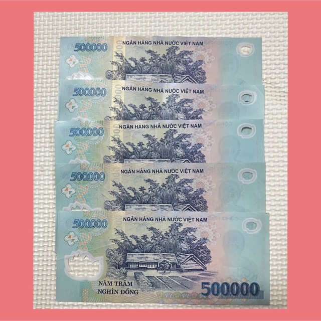 ベトナム紙幣 50万ドン5枚 ポリマー紙幣 紙幣 世界の紙幣 | www.crm ...