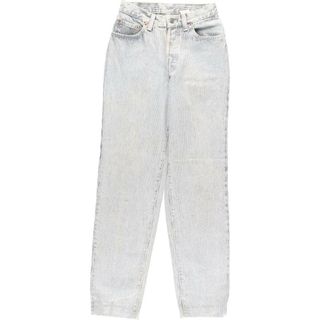 リーバイス(Levi's)の古着 90年代 リーバイス Levi's 17501-6175 ヒッコリーストライプ ストレートデニムパンツ USA製 レディースM(w26) ヴィンテージ /eaa323913(デニム/ジーンズ)