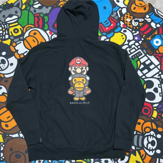 APE BAPE KAWS MARIマリオ　パーカー　スウェット　XL MILO 1