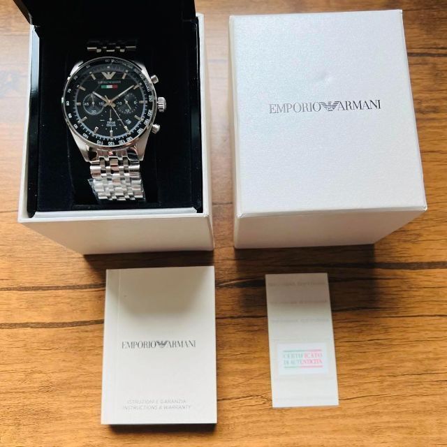 【新品】エンポリオアルマーニ メンズ 腕時計 男性用　海外限定　クロノグラフ メンズの時計(腕時計(アナログ))の商品写真