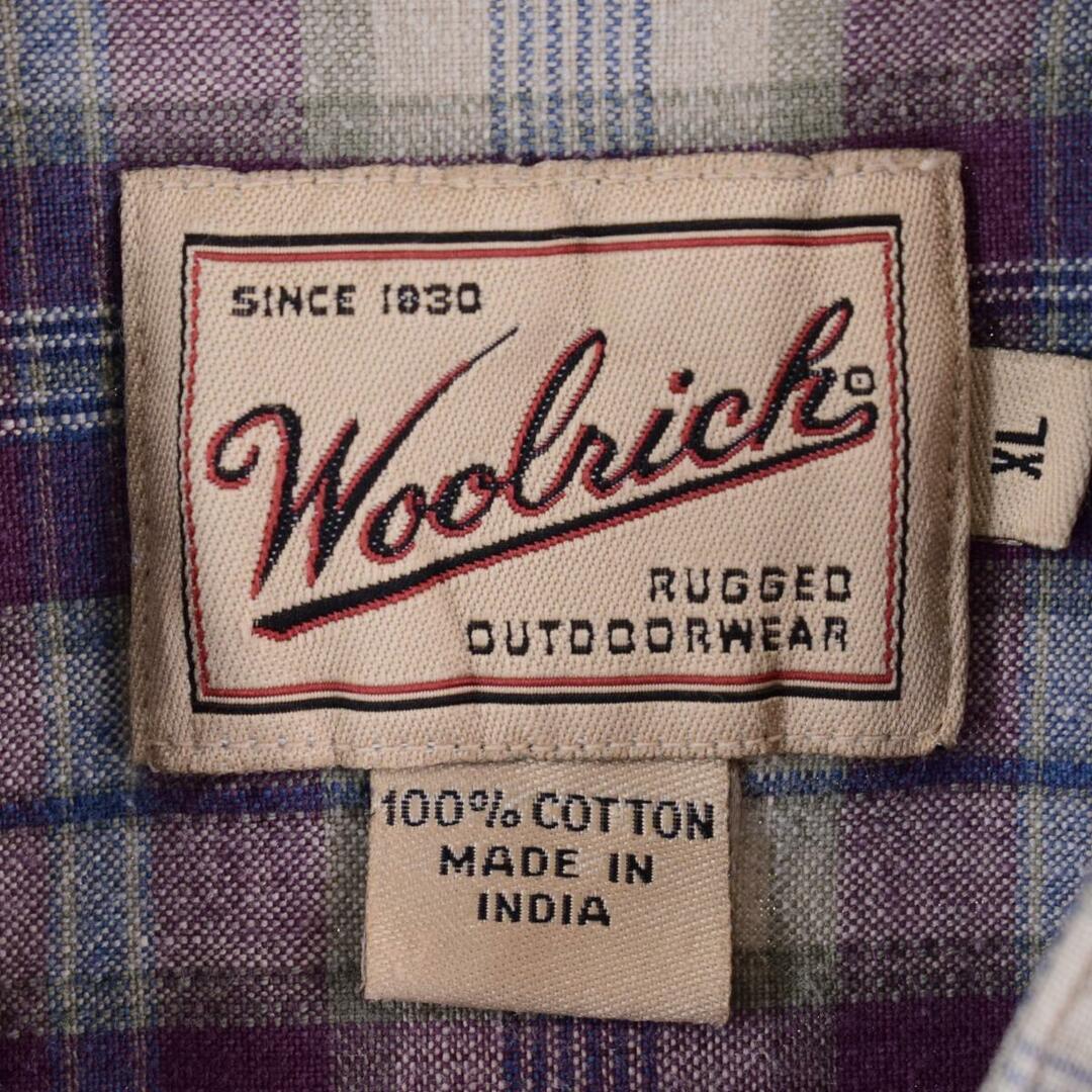 WOOLRICH(ウールリッチ)の古着 90年代 ウールリッチ WOOLRICH チェック柄 長袖 スタンドカラー フランネルシャツ L ヴィンテージ /eaa324884 メンズのトップス(シャツ)の商品写真