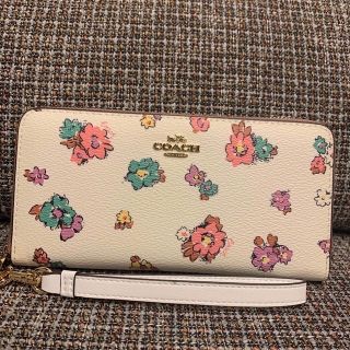 コーチ(COACH)のはな様　専用　9957  コーチ　長財布　ホワイト×フラワーカラー(財布)