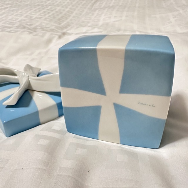 希少Tiffany 小物入れジュエリーボックス ラージ ブルーボックス-