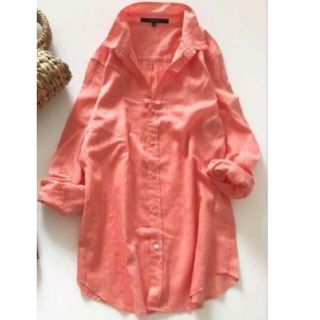 美品】MACPHEE リネン100% ストライプ ブラウス シャツ ゆったり