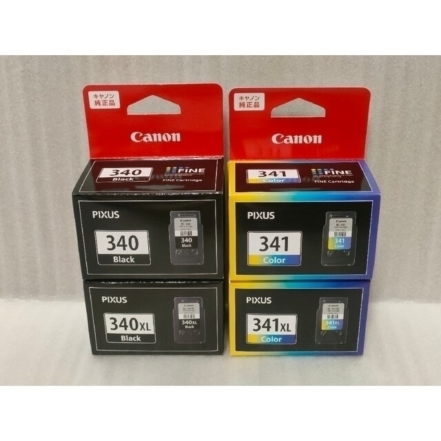 Canon(キヤノン)のCANON 純正インク BC-340,340XL,341,341XL 4個セット スマホ/家電/カメラのPC/タブレット(PC周辺機器)の商品写真