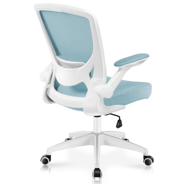 【色: ライトブルー】KERDOM デスクチェア 椅子 パソコン テレワーク 椅
