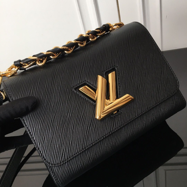 LOUIS VUITTON ルイヴィトン エピ ツイストＭＭ チェーンショルダー エピレザー デニムライト（シルバー金具） ショルダーバッグ 猫の日 