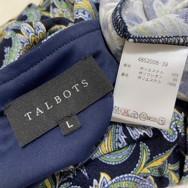 TALBOTS(タルボット)の˚✧₊ TALBOTS タルボット ペイズリー柄 ノーカラーワンピース レディースのワンピース(ひざ丈ワンピース)の商品写真