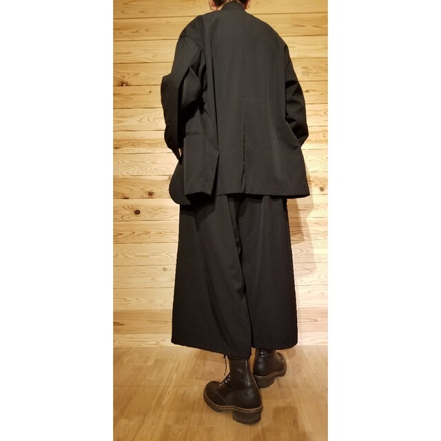 y'sウールギャバノーカラージャケット Y's - 美品 Y's 18SS ノーカラージャケット ウールギャバの通販