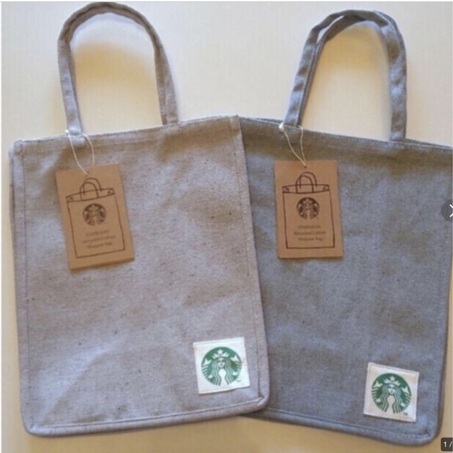 STARBUCKS アップサイクルコットン ショッパーバッグ 2点セット