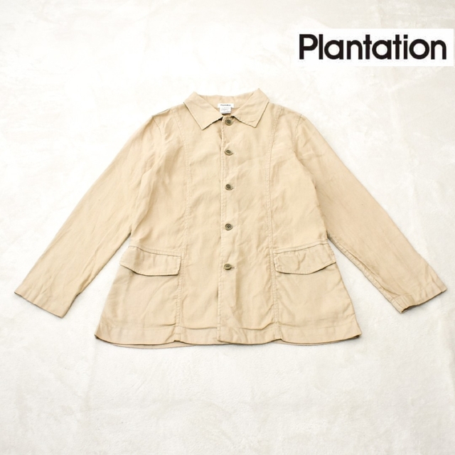 賜物賜物Plantation リネンコットン素材 ジャケット ゆったり アウター