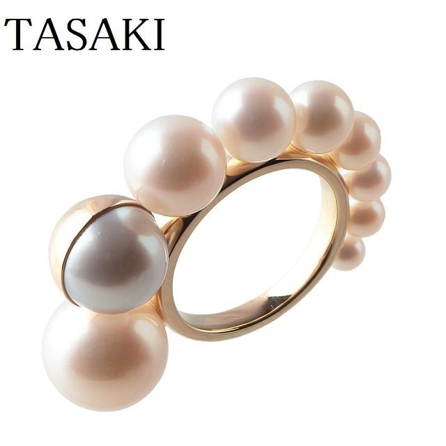 タサキ M/G パール シェル リング 750YG TASAKI 【10919】リング(指輪)