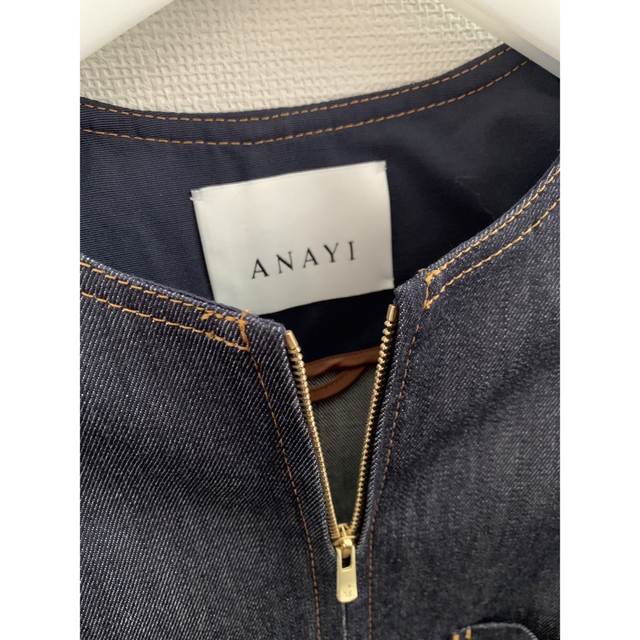 ANAYI(アナイ)の美品★ANAYI(アナイ)★デニムブルゾン★ジャケット★38★レディース レディースのジャケット/アウター(Gジャン/デニムジャケット)の商品写真