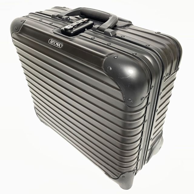RIMOWA - 綺麗 廃盤 28L リモワ ステルス 黒 2輪 トパーズ アルミ