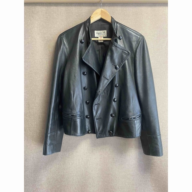 希少 agnes b. SPECIAL ラムレザー ナポレオンジャケット