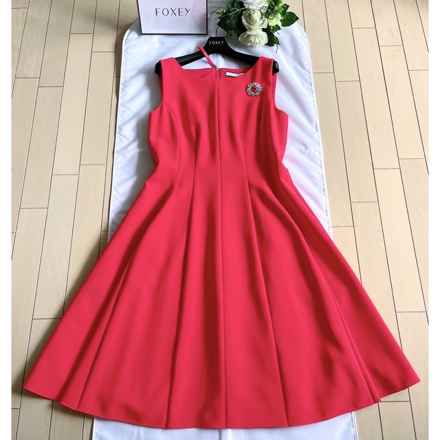 ❤️希少42サイズ❤️素敵なレッド❣️フォクシーワンピース❤️