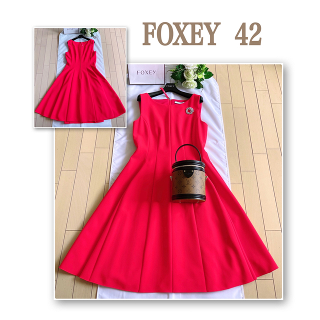 FOXEY レッドワンピース希少42 極美品 Rene | labiela.com