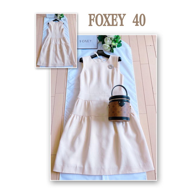 FOXEY(フォクシー)のFOXEY  2019年ティアードウールワンピース40 極美品Rene レディースのワンピース(ひざ丈ワンピース)の商品写真