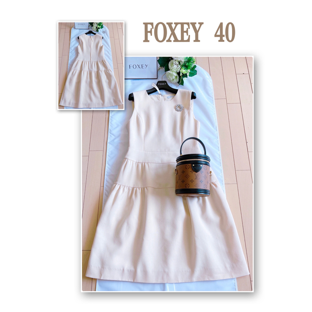 FOXEY  2019年ティアードウールワンピース40 極美品Rene