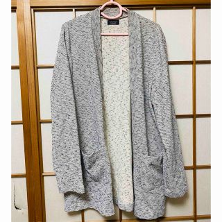 70212● ZARA MAN カモ 迷彩 ニット ロング カーディガン XL