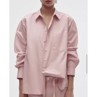 ザラ(ZARA)のZARA ザラ　ポプリン　シャツ　薄ピンク　UNIQLO h&m IENA(シャツ/ブラウス(長袖/七分))