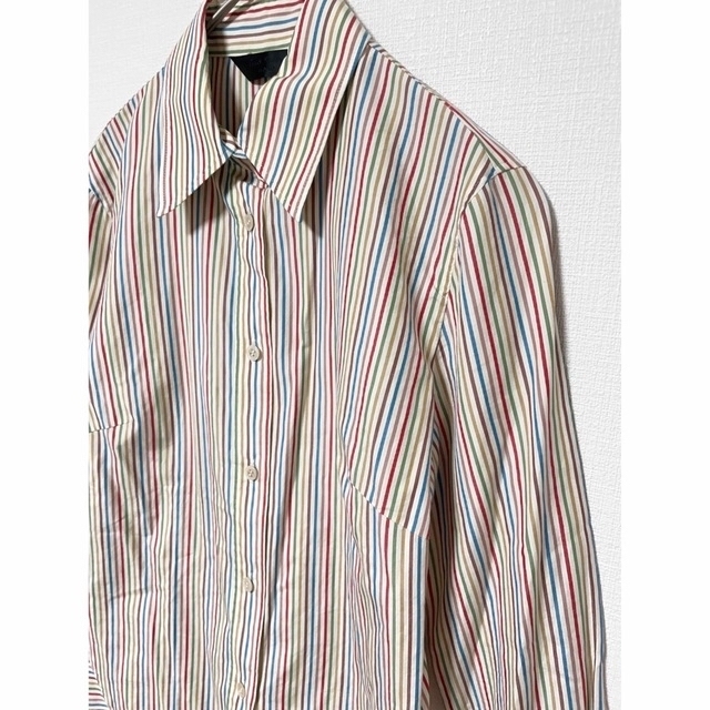 Paul Smith(ポールスミス)のポールスミスブラック　綿100% カラフルストライプシャツ　size42 レディースのトップス(シャツ/ブラウス(長袖/七分))の商品写真