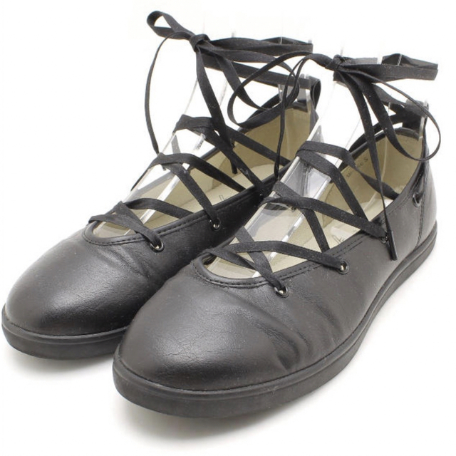 kvell リボンバレエシューズ 24〜24.5cm ブラック レディースの靴/シューズ(バレエシューズ)の商品写真