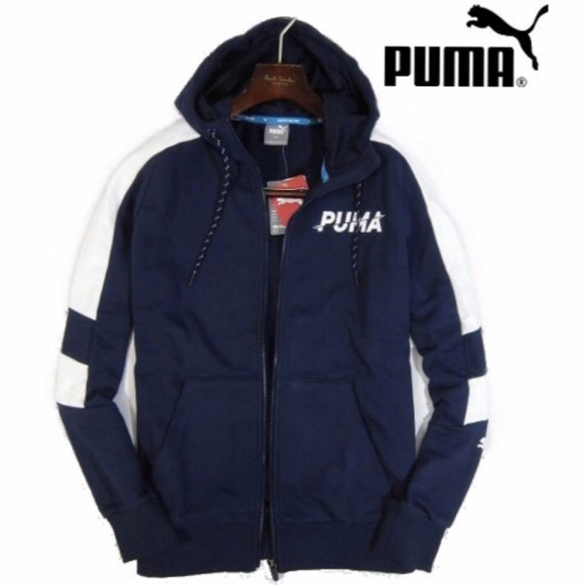 【PUMA/プーマ】スウェットパーカ ジップアップパーカー メンズLサイズ（紺）新品未使用□サイズ