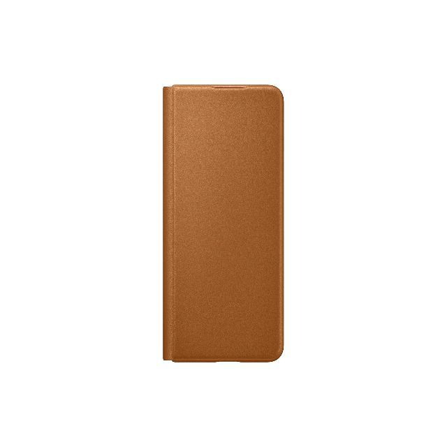 【色: キャメル】Galaxy Z Fold3 5G Leather Flip