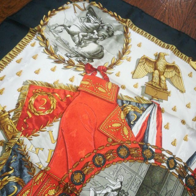 888S超美品 エルメス HERMES カレ スカーフ ナポレオン ヴィンテージ
