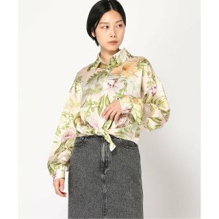 ゲス(GUESS)の【グリーン(P63Y)】(W)Eco Bow Jun Shirt(シャツ/ブラウス(長袖/七分))