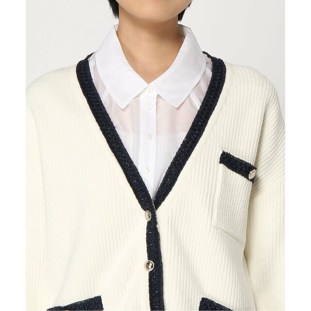 GUESS(ゲス)の【ホワイト(F04I)】GUESS カーディガン セーター (W)Chenille Jerri Cardigan レディースのトップス(カーディガン)の商品写真