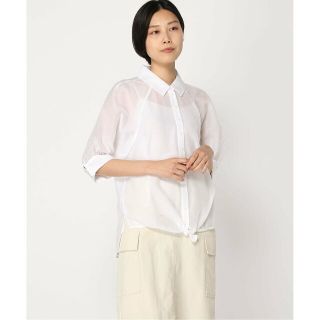 ゲス(GUESS)の【ホワイト(G011)】(W)Cate Voile Half-Sleeve Top(シャツ/ブラウス(長袖/七分))