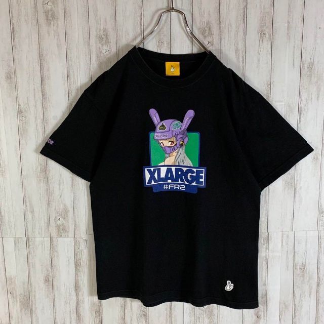 即完売モデル】FR2 XLARGE 刺繍ロゴ 色情兎 限定コラボ Tシャツ-