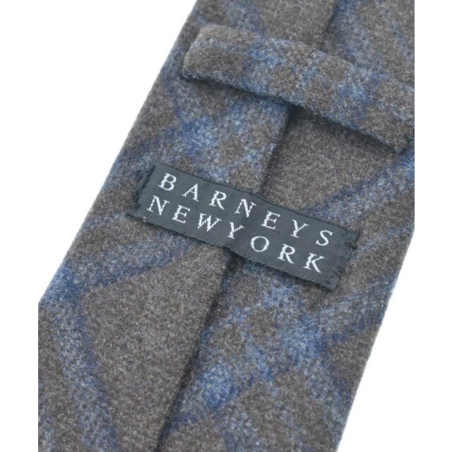 BARNEYS NEW YORK(バーニーズニューヨーク)のBARNEYS NEWYORK ネクタイ - 茶系x青xグレー系(チェック) 【古着】【中古】 メンズのファッション小物(ネクタイ)の商品写真