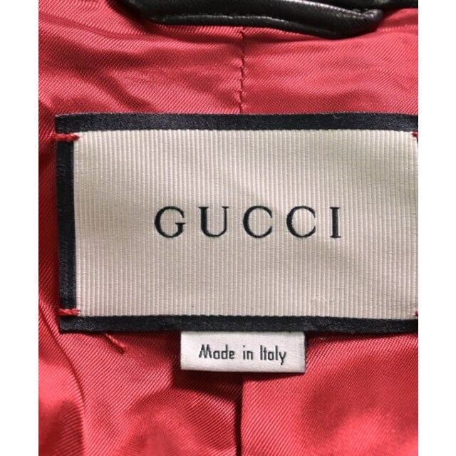 Gucci(グッチ)のGUCCI グッチ ライダース 36(S位) 黒 【古着】【中古】 レディースのジャケット/アウター(ライダースジャケット)の商品写真