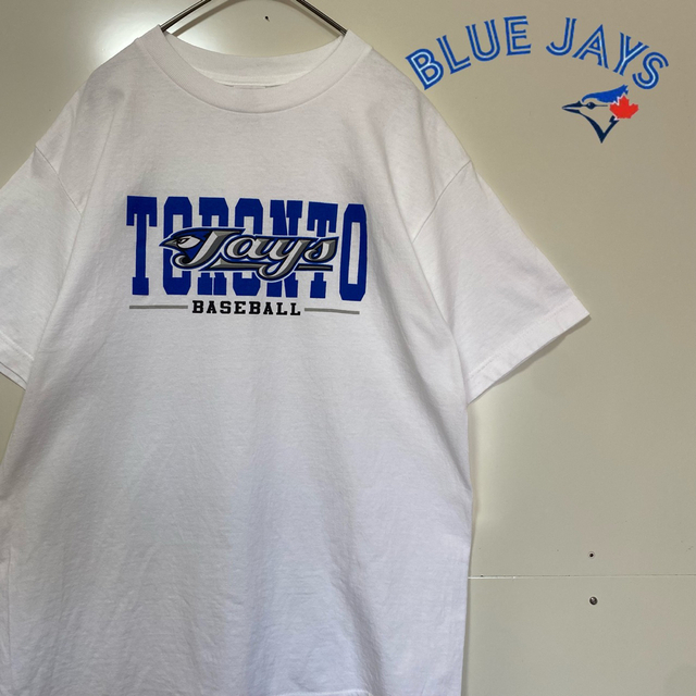 AAA(トリプルエー)のMLB トロント・ブルージェイズ/ビンテージTシャツアメリカンリーグ　野球　M  メンズのトップス(Tシャツ/カットソー(半袖/袖なし))の商品写真