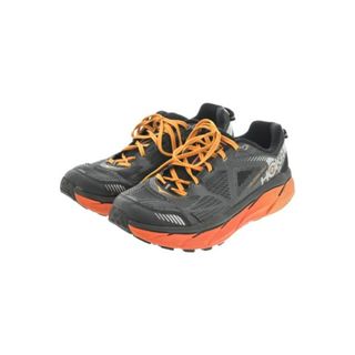 ホカオネオネ(HOKA ONE ONE)のHOKA ONE ONE ホカオネオネ スニーカー 27cm 黒系xオレンジ 【古着】【中古】(スニーカー)