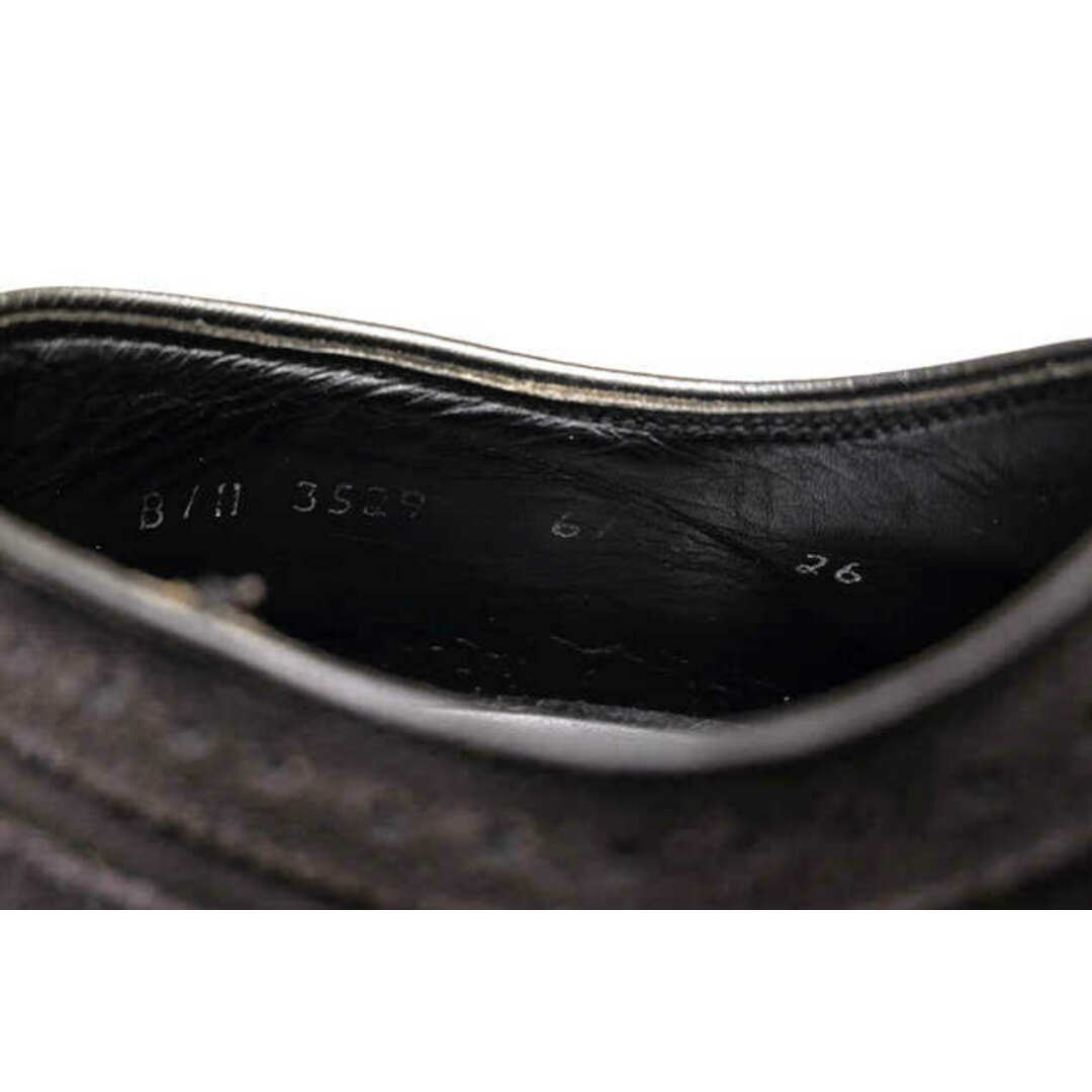 リーガル／REGAL シューズ ビジネスシューズ 靴 ビジネス メンズ 男性 男性用スエード スウェード レザー 革 本革 ブラック 黒  614S ロングウイングチップ グッドイヤーウェルト製法ドレス/ビジネス