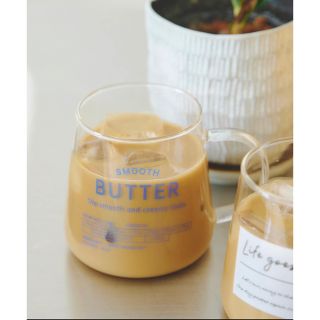 Butter ロゴ入りガラスマグカップ　サリュ(グラス/カップ)