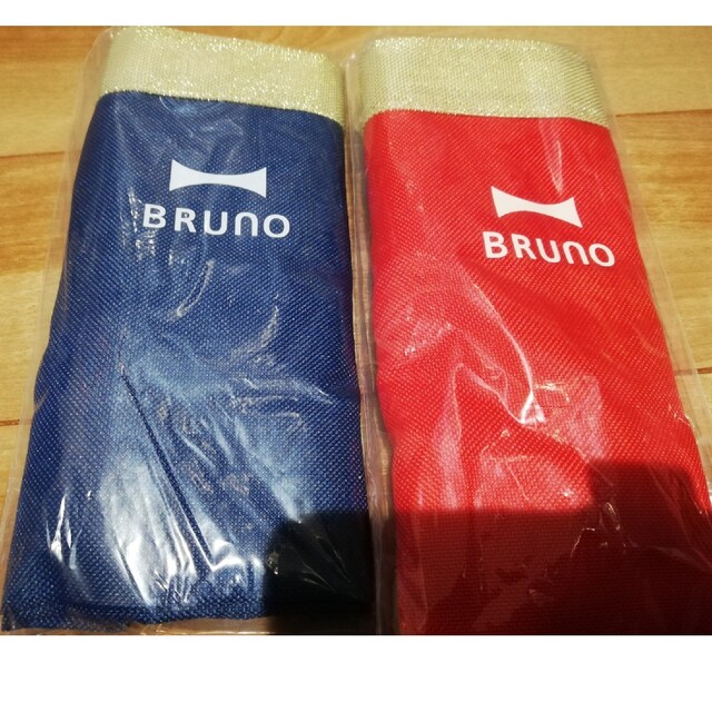 BRUNO(ブルーノ)の特茶×BRUNOゴールド持ち手 ミニトートレッドネイビー　非売品　未使用 エンタメ/ホビーのコレクション(ノベルティグッズ)の商品写真