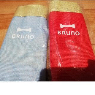 ブルーノ(BRUNO)の特茶×BRUNOゴールド持ち手 ミニトートレッドライトブルー　非売品未使用(ノベルティグッズ)
