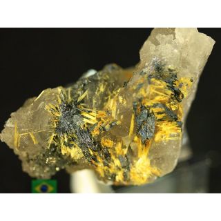 天然原石 タイチン太陽ゴールドルチル原石結晶 太針金紅石 放射ルチル /約41g(置物)