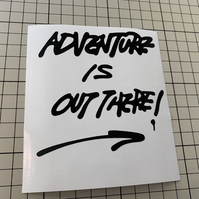 ■ ADVENTURE IS OUT THERE! (小カッティングステッカー  スポーツ/アウトドアのアウトドア(その他)の商品写真