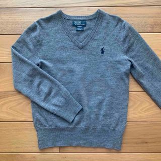 ポロラルフローレン(POLO RALPH LAUREN)のPOLO Ralph Lauren 長袖ウールセーター S(8y) グレー(ニット)